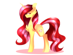 Size: 3200x2400 | Tagged: safe, artist:huirou, oc, oc only, oc:pretty shine, pony, unicorn, chest fluff, female, high res, horn, simple background, solo, transparent background, unicorn oc