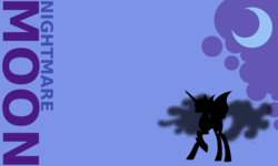 Size: 1800x1080 | Tagged: safe, artist:moongazeponies, artist:walkcow, nightmare moon, g4, cutie mark, female, minimalist, simple background, solo, vector, wallpaper