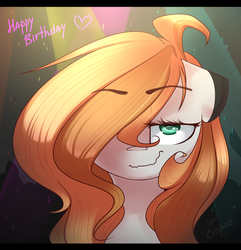 Size: 1024x1064 | Tagged: safe, artist:starlyfly, oc, oc only, earth pony, pony, hair over one eye, solo