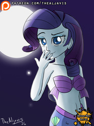 Size: 1280x1707 | Tagged: safe, artist:thealjavis, part of a set, rarity, mermaid, art pack:nightmare night art pack, equestria girls, g4, scare master, belly button, clothes, costume, female, mermarity, midriff, night, nightmare night costume, solo