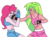 Size: 720x532 | Tagged: safe, artist:toyminator900, lemon zest, pinkie pie, equestria girls, g4, abuse, blood, boxing, bruised, exeron fighters, exeron gloves, pinkiebuse, simple background, transparent background