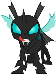 Size: 3046x3987 | Tagged: safe, artist:cloudy glow, thorax, changeling, g4, the times they are a changeling, high res, hissing, male, simple background, solo, tongue out, transparent background, vector