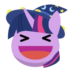Size: 1000x1000 | Tagged: safe, artist:yinglung, twilight sparkle, g4, facebook, facebook reactions, female, happy, icon, open mouth, simple background, solo, transparent background, xd