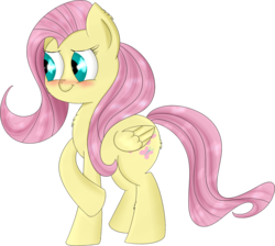 Size: 1964x1760 | Tagged: safe, artist:brok-enwings, fluttershy, pony, g4, blushing, female, simple background, solo, transparent background