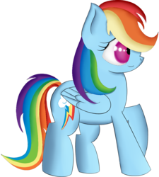 Size: 930x1035 | Tagged: safe, artist:brok-enwings, rainbow dash, pony, g4, female, simple background, solo, transparent background
