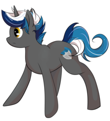 Size: 2000x2200 | Tagged: safe, artist:hirundoarvensis, oc, oc only, oc:silver shield, pony, unicorn, high res, simple background, solo, transparent background