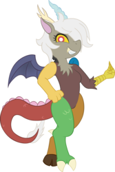 Size: 2001x3000 | Tagged: safe, artist:doctor-g, discord, draconequus, g4, eris, high res, looking at you, rule 63, simple background, solo, transparent background, vector