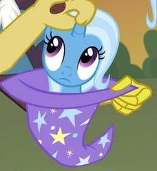 Size: 271x294 | Tagged: safe, screencap, trixie, pony, unicorn, g4, to where and back again, cropped, trixie's hat
