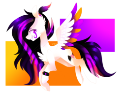 Size: 3089x2337 | Tagged: safe, artist:huirou, oc, oc only, pegasus, pony, colored wings, high res, multicolored wings, simple background, solo, transparent background