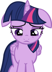 Size: 9521x13116 | Tagged: safe, artist:cyanlightning, twilight sparkle, alicorn, pony, amending fences, g4, .svg available, absurd resolution, female, floppy ears, folded wings, mare, sad, simple background, solo, transparent background, twilight sparkle (alicorn), vector