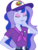 Size: 7000x9205 | Tagged: safe, artist:luckreza8, princess luna, vice principal luna, equestria girls, g4, my little pony equestria girls: legend of everfree, absurd resolution, cap, clothes, eyes closed, eyeshadow, female, hat, lipstick, makeup, shorts, simple background, solo, transparent background, vector