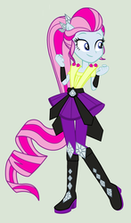 Size: 2104x3576 | Tagged: safe, artist:mixiepie, artist:themexicanpunisher, artist:yulianapie26, edit, vector edit, rarity, violet blurr, equestria girls, g4, my little pony equestria girls: legend of everfree, boots, clothes, clothes swap, crystal guardian, female, fist, high heel boots, high res, leather, leather boots, legs, pants, ponied up, shoes, simple background, solo, vector