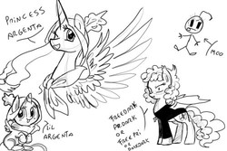 Size: 500x333 | Tagged: safe, artist:askprincessargenta, oc, oc:princess argenta, alicorn, bat pony, pony, alicorn oc, argentina, bat pony oc, bat wings, black and white, female, filly, grayscale, horn, looking at you, monochrome, nation ponies, one eye closed, ponified, wings, wink, winking at you