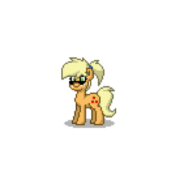 Size: 400x400 | Tagged: safe, applejack, earth pony, pony, pony town, g4, alternate hairstyle, female, solo