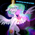 Size: 750x750 | Tagged: safe, artist:cosmalumi, princess celestia, tumblr:ask queen moon, g4, alternate timeline, element of magic, fight, solo, the nightmare reigns