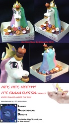 Size: 1952x3514 | Tagged: safe, artist:eskerata, princess celestia, g4, donut, food, irl, photo