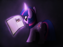 Size: 3600x2700 | Tagged: safe, artist:sandyfortune, twilight sparkle, g4, book, crossover, female, gear, high res, linking book, marker switch, mast, myst, planetarium, solo, that pony sure does love books