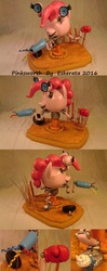 Size: 1556x3936 | Tagged: safe, artist:eskerata, pinkie pie, robot, g4, fallout 4