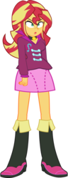Size: 661x1726 | Tagged: safe, artist:minusclass, sonata dusk, sunset shimmer, equestria girls, g4, clothes swap, female, simple background, solo, transparent background