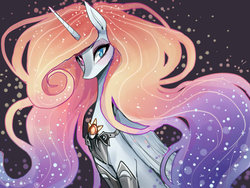 Size: 1024x768 | Tagged: safe, artist:liliumena, princess celestia, princess luna, g4, female, fusion, solo