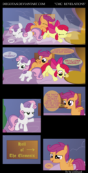 Size: 1695x3300 | Tagged: safe, artist:diegotan, apple bloom, scootaloo, sweetie belle, g4, comic, cutie mark crusaders