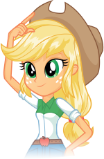 Size: 150x230 | Tagged: safe, applejack, equestria girls, g4, official, female, solo