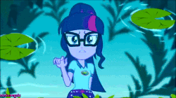 Size: 600x337 | Tagged: safe, artist:otakuangelx, screencap, sci-twi, twilight sparkle, equestria girls, g4, my little pony equestria girls: legend of everfree, animated, female, gif, midnight sparkle, the midnight in me