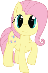 Size: 1340x2041 | Tagged: safe, artist:derphed, fluttershy, g4, female, looking at you, raised hoof, solo