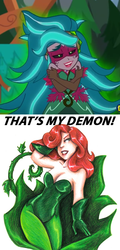 Size: 412x856 | Tagged: safe, edit, edited screencap, screencap, gaea everfree, gloriosa daisy, equestria girls, g4, my little pony equestria girls: legend of everfree, magical geodes, meme, poison ivy, that's my x