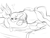 Size: 1280x960 | Tagged: safe, artist:nsfwbonbon, oc, oc only, oc:novilunium, oc:verdant ardea, bat pony, pony, bed, belly, bowl, cup, heart, lying down, monochrome, nuzzling, on side, pillow, plate, pregnant, prone, sketch