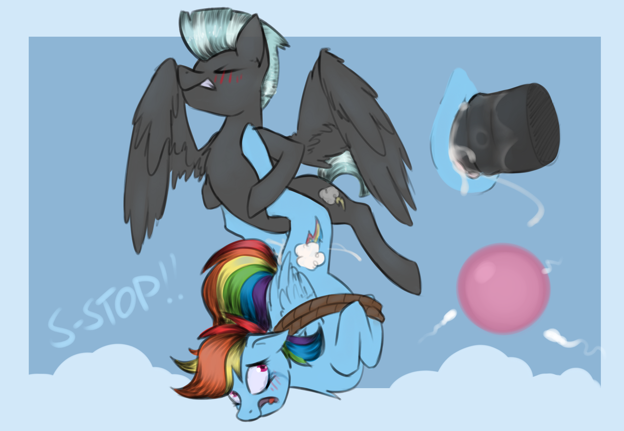 explicit, grimdark, artist:marsminer, rainbow dash, thunderlane, pegasus, <b>p...</b>