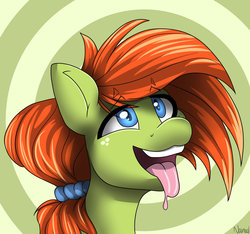 Size: 1024x958 | Tagged: safe, artist:neoncel, oc, oc only, oc:tango, earth pony, pony, ahegao, earth pony oc, open mouth, simple background, solo, tongue out