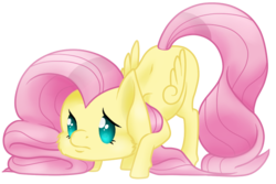 Size: 621x415 | Tagged: safe, artist:dedonnerwolke, fluttershy, pony, g4, cute, female, shyabetes, simple background, solo, transparent background