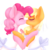 Size: 2918x2990 | Tagged: safe, artist:nillomika, applejack, pinkie pie, earth pony, pony, g4, clothes, dress, duo, female, high res, kiss on the lips, kissing, lesbian, mare, ship:applepie, shipping, wedding dress