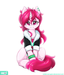Size: 3000x3500 | Tagged: safe, artist:redstoneengine, oc, oc only, pony, unicorn, female, high res, mare, sitting, solo
