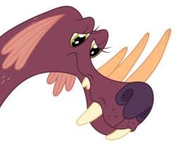 Size: 3374x3003 | Tagged: safe, artist:cloudy glow, tri-horned bunyip, g4, ppov, high res, simple background, solo, transparent background, vector