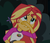 Size: 899x767 | Tagged: safe, screencap, sunset shimmer, equestria girls, g4, my little pony equestria girls: legend of everfree, bush, camp everfree logo, camp everfree outfits, clothes, female, lip bite, scared, shirt, solo