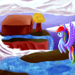 Size: 3000x3000 | Tagged: safe, artist:xskytheartist, rainbow dash, pony, g4, female, high res, solo