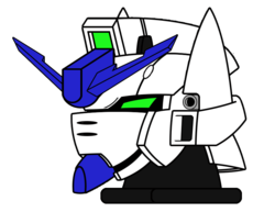 Size: 840x648 | Tagged: safe, artist:combatkaiser, bust, g-saviour, gundam, mecha, ponified, simple background, transparent background