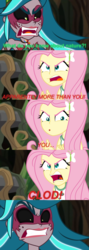 Size: 1500x4200 | Tagged: safe, artist:orin331, edit, edited screencap, screencap, fluttershy, gaea everfree, gloriosa daisy, equestria girls, g4, my little pony equestria girls: legend of everfree, angry, cartoon network, clod, clothes, comic, faic, female, freckles, magical geodes, meme, open mouth, peeved, peridot (steven universe), reference, rekt, roleplay in the comments, solo, steven universe, swearyshy, yellow diamond (steven universe)