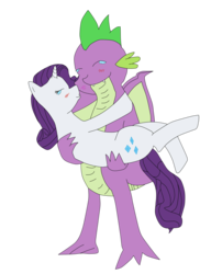 Size: 2488x3420 | Tagged: safe, artist:dragondaak, rarity, spike, dragon, pony, unicorn, g4, adult spike, duo, female, high res, hug, kissing, male, mare, older, pregnant, ship:sparity, shipping, simple background, straight, transparent background
