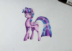 Size: 510x359 | Tagged: safe, artist:mikedom, twilight sparkle, alicorn, pony, g4, female, solo, traditional art, twilight sparkle (alicorn)