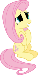 Size: 2162x4266 | Tagged: safe, artist:thisismyphotoshoppin, editor:pontology, fluttershy, g4, female, no catchlights, simple background, solo, transparent background, vector