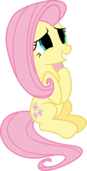 Size: 2162x4266 | Tagged: safe, artist:thisismyphotoshoppin, editor:pontology, fluttershy, g4, belly, female, no catchlights, simple background, solo, transparent background, vector