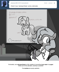 Size: 666x809 | Tagged: safe, artist:egophiliac, princess luna, moonstuck, g4, chalkboard, cute, female, filly, glasses, lunabetes, science woona, solo, wikipedia, woona, younger