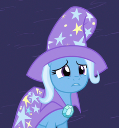 Size: 670x720 | Tagged: safe, screencap, trixie, pony, g4, cropped, female, mare, sad, solo