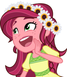 Size: 7000x8057 | Tagged: safe, artist:luckreza8, gloriosa daisy, equestria girls, g4, my little pony equestria girls: legend of everfree, .svg available, absurd resolution, clothes, female, freckles, inkscape, open mouth, simple background, solo, transparent background, vector