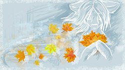 Size: 1280x720 | Tagged: safe, artist:velvetrwings, oc, oc only, pony, autumn, autumn leaves, leaves, solo