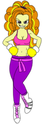 Size: 422x1208 | Tagged: safe, artist:toyminator900, adagio dazzle, equestria girls, g4, belly button, boxing gloves, breasts, busty adagio dazzle, cleavage, evil grin, female, kubrick stare, looking at you, midriff, simple background, smiling, solo, transparent background