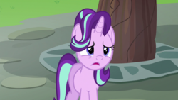 Size: 640x360 | Tagged: safe, screencap, starlight glimmer, pony, every little thing she does, g4, apologetic, apology, begging, cute, female, frown, mare, remorse, solo